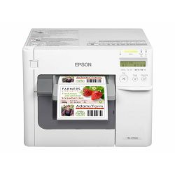 Epson TM-C3500 - Label printer - colour - ink-jet - 112 mm (width) - 720 x 360 dpi - up to 103 mm/sec - LAN, USB host - cutter, C31CD54012CD