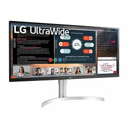 LG 34WN650-W - LED monitor - 34" - 2560 x 1080 UWFHD @ 75 Hz - IPS - 400 cd/m2 - 1000:1 - DisplayHDR 400 - 5 ms - 2xHDMI, DisplayPort - speakers