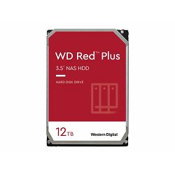 WD Red Plus WD120EFBX - Hard drive - 12 TB - internal - 3.5" - SATA 6Gb/s - 7200 rpm - buffer: 256 MB