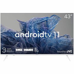 KIVI 43U750NW - 43", UHD, Android TV 11, White, 3840x2160, 60 Hz, Sound by JVC, 2x12W, 53 kWh/1000h , BT5.1, HDMI ports 4, 24 months
