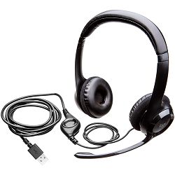 LOGITECH H390 Wired Headset - BLACK - USB