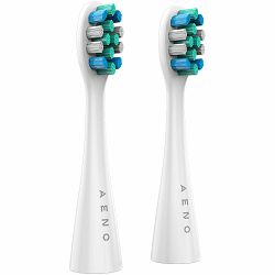 AENO Replacement toothbrush heads, White, Dupont bristles, 2pcs in set (for ADB0001S/ADB0002S)