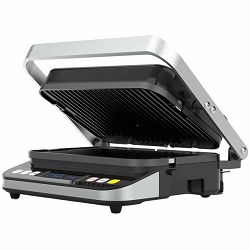 AENO Electric Grill EG1: 2000W, 3 heating modes - Upper Grill, Lower Grill, Both Grills  Defrost, Max opening angle -180°, Temperature regulation, Timer, Removable double-sided plates, Plate size 32