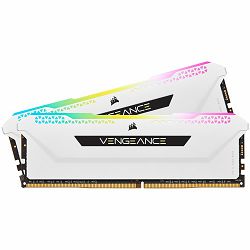 Corsair 16GB (2 x 8GB) DDR4 DRAM 3600MHz C18-22-22-42 Vengeance RGB PRO SL Memory Kit - White