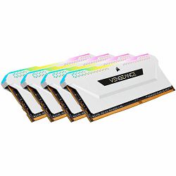CORSAIR RAM DDR4, 3600MHz 32GB 4x8GB DIMM, Unbuffered, 18-22-22-42, XMP 2.0, VENGEANCE RGB PRO SL White Heatspreader, RGB LED, 1.35V, for Intel