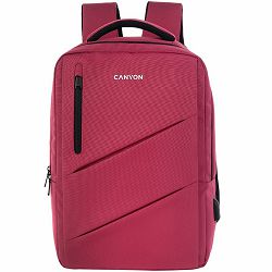 CANYON BPE-5, Laptop backpack for 15.6 inch, Product spec/size(mm): 400MM x300MM x 120MM(+60MM), Red, EXTERIOR materials:100% Polyester, Inner materials:100% Polyestermax weight (KGS): 12kgs