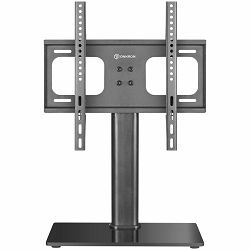 ONKRON Universal Height Adjustable Table Top TV Stand for 26 to 55-inch Flat Panel TVs Digital Panels 30 kg, Black