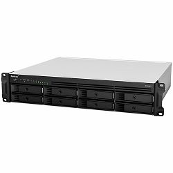 Synology RackStation RS1221RP+; Rack 2U, 8-bay 3.5/2.5" SATA HDD/SSD, AMD Ryzen V1500B 4-core 2.2GHz; 4GB DDR4 ECC SODDIM,2x Memory slots; 4x RJ-45 1GbE LAN Port; 2xUSB 3.2; eSATA port; PCI Gen2x8 s