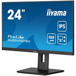 IIYAMA Monitor LED XUB2492HSU-B6 24” IPS 1920 x 1080 @100Hz 250 cd/m² 1300:1 0.4ms HDMI DP USBx4 height, swivel, tilt, pivot (rotation both sides)
