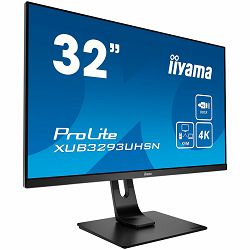 Iiyama ProLite XUB3293UHSN-B1 LED monitor 31.5" 3840 x 2160 4K @ 60 Hz IPS 350 cd/m² 1000:1 4 ms HDMI DisplayPort USB-C speakers matte black  XUB3293UHSN-B1