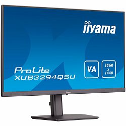 IIYAMA Monitor LED XUB3294QSU-B1 VA 31.5" 2560 x 1440 @75Hz 16:9 250 cd/m² 3000:1 HDMI DP 2xUSB height, swivel, tilt