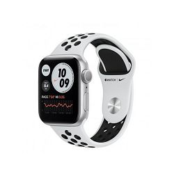 Apple Watch Nike 40mm Silver Aluminium Case with Pure Platinum/Black Nike Sport Band - Regular, m00t3vr/a