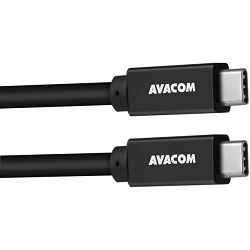 Avacom kabel 2 x Type-C 60W 100cm crni