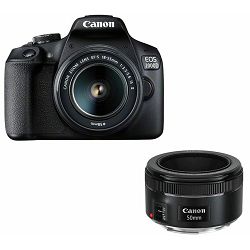 Canon EOS 2000D + 18-55mm IS + EF 50mm f1.8 STM, 2728C030AA