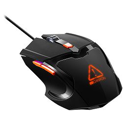 Canyon Optical Gaming Mouse with 6 programmable buttons, Pixart optical sensor, 4 levels of DPI and up to 3200, 3 million times key life, 1.65m PVC USB cable,rubber coating surface and colorful RGB