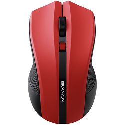 CANYON 2.4GHz wireless Optical Mouse with 4 buttons, DPI 800/1200/1600, Red, 122*69*40mm, 0.067kg