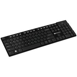 Canyon 2.4GHZ wireless keyboard, 105 keys, slim design, chocolate key caps, AD layout (Black)