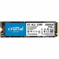 Crucial SSD Crucial P2 2000GB 3D NAND NVMe PCIe M.2 SSD, EAN: 649528902320
