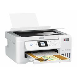 Epson L4266 - Multifunction printer - colour - ink-jet - refillable - A4 - up to 10.5 ppm - 100 sheets - USB, Wi-Fi - white, C11CJ63414