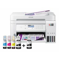 Epson L6276 - Multifunction - colour - ink-jet - refillable - A4 - up to 15.5 ppm - 250 sheets - USB, LAN, Wi-Fi - white, C11CJ61406