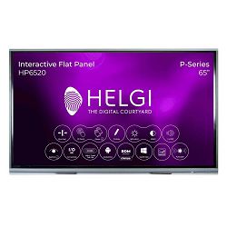 Helgi HP6520 Pro - 65" 4K Ultra HD LED 3840 x 2160, 40 dodirnih točaka, 6000:1, 500 cd/m2, Zero Gap, WiFi, USB-C Full-Link, Android 9, USB-C, integrirani zvučnici, Chimpa RDM, zidni nosač gratis