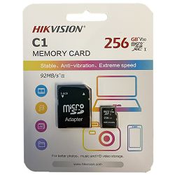 Hikvision microSDHC, Class10, 256GB + SD adapter