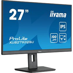 IIYAMA Monitor LED XUB2792QSU-B6 27” WQHD IPS 2560 x 1440 @100Hz 250 cd/m² 1300:1 0.4ms MPRT HDMI DP 4xUSB 3.2 Full Ergonomic
