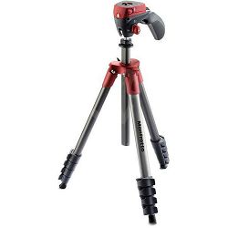 Manfrotto Compact Action stativ sa glavom (Crveni), MKCOMPACTACN-RD