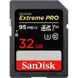 SanDisk Extreme Pro SDHC 32GB - 95MB/s V30 UHS-I U3, SDSDXXG-032G-GN4IN 