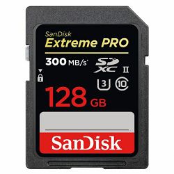SanDisk Extreme Pro SDXC 128GB - 300/MB/s UHS-II, SDSDXPK-128G-GN4IN 
