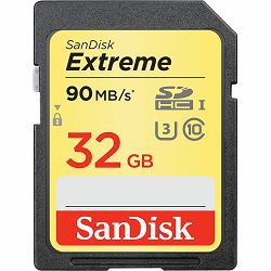SanDisk Extreme SDHC Card 32GB 90MB/s V30 UHS-I U3, SDSDXVE-032G-GNCIN 