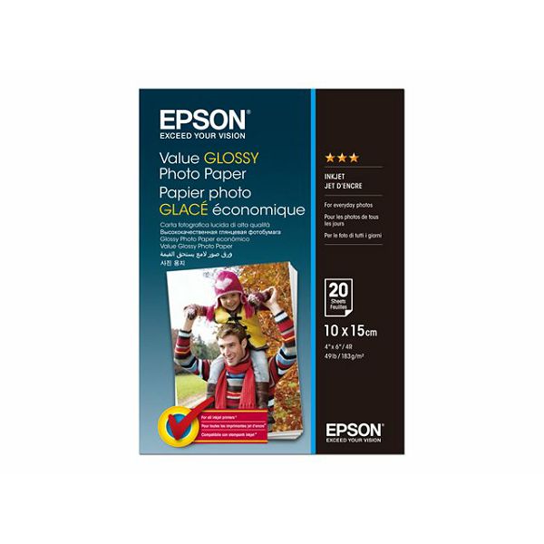 EPSON Value Photo Paper 10x15cm 20 sheet, C13S400037