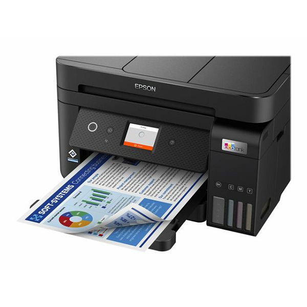 Epson L6290 - Multifunction printer - colour - ink-jet - refillable - A4 (210 x 297 mm) (original) - A4/Legal (media) - up to 15.5 ppm (printing) - 250 sheets - 33.6 Kbps - USB, LAN, Wi-Fi - black, C1