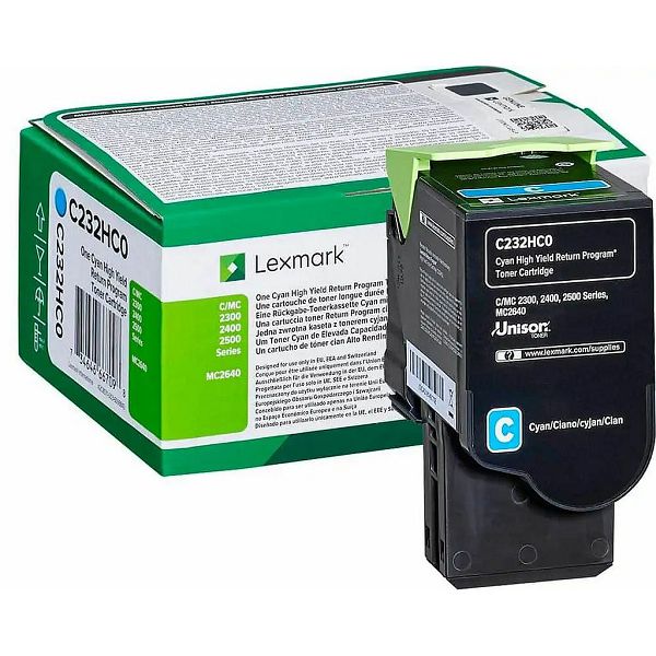 Toner Lexmark C232HC0 cyan 2.3k