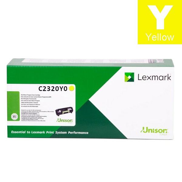 Toner Lexmark C2320Y0 yellow 1k