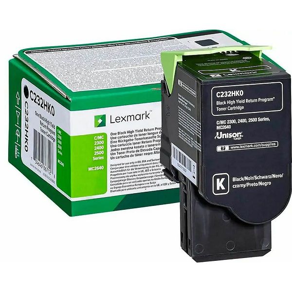 Toner Lexmark C232HK0 black 3k