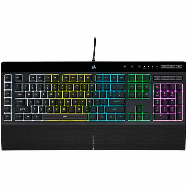 Corsair gaming keyboard K55 RGB PRO, 5Z RGB, Rubber Dome