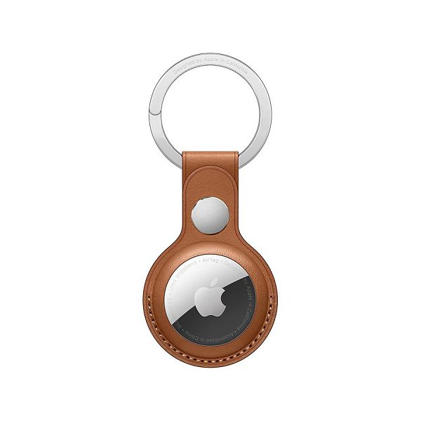 Apple AirTag Leather Key Ring - Saddle Brown, mx4m2zm/a