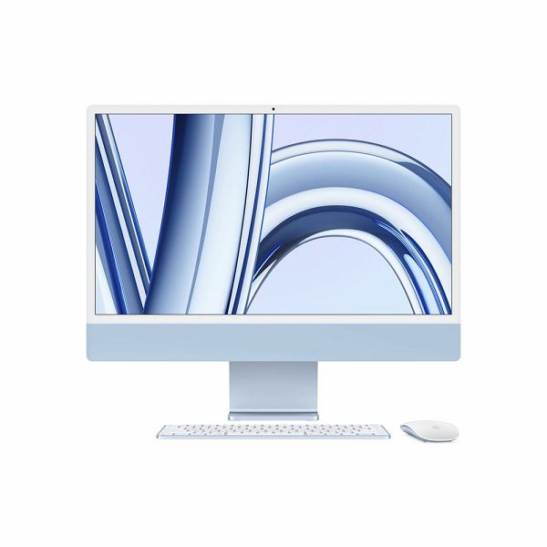 APPLE iMac 24" Retina 4.5K, M3 čip s 8-core CPU i 10-core GPU, 8GB RAM, 256GB SSD, Blue, CRO KB (mqrq3cr/a)