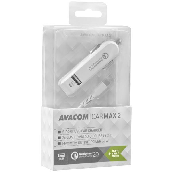 Avacom autopunjač CarMAX2, 2xQualcomm Quick Charge