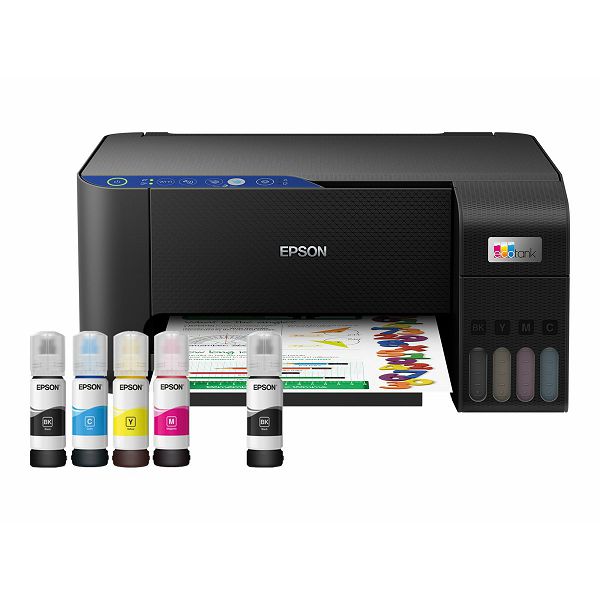 Epson L3251 - Multifunction printer - colour - ink-jet - refillable - A4 - up to 10 ppm- 100 sheets - USB, Wi-Fi - C11CJ67406