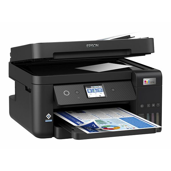 Epson L6290 - Multifunction printer - colour - ink-jet - refillable - A4 (210 x 297 mm) (original) - A4/Legal (media) - up to 15.5 ppm (printing) - 250 sheets - 33.6 Kbps - USB, LAN, Wi-Fi - black, C1