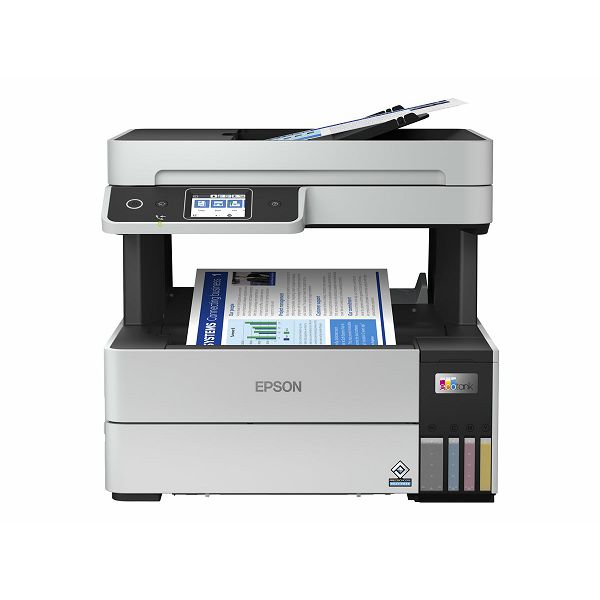 Epson EcoTank L6490 - Multifunction printer - colour - ink-jet - refillable - A4 - up to 17 ppm - 250 sheets - 33.6 Kbps - USB, LAN, Wi-Fi, C11CJ88403
