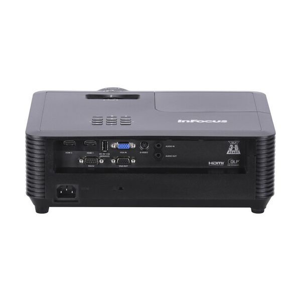 InFocus Genesis IN114BB 3800-Lumen XGA DLP Projector, 3800 Lumens, XGA (1024 x 768), 1.94 to 2.16:1, VGA, S-Video, 2x HDMI 