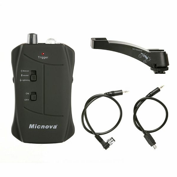 Micnova MQ-VT elektronski okidač za fotoaparat - reagira na bljesak, zvuk i pokret (Nikon, Canon, Sony, Fuji, Olympus)