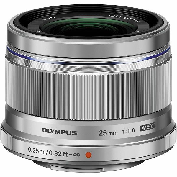 OLYMPUS M.ZUIKO DIGITAL 25mm 1:1.8 incl lens hood / ES-M2518 silver, V311060SW000