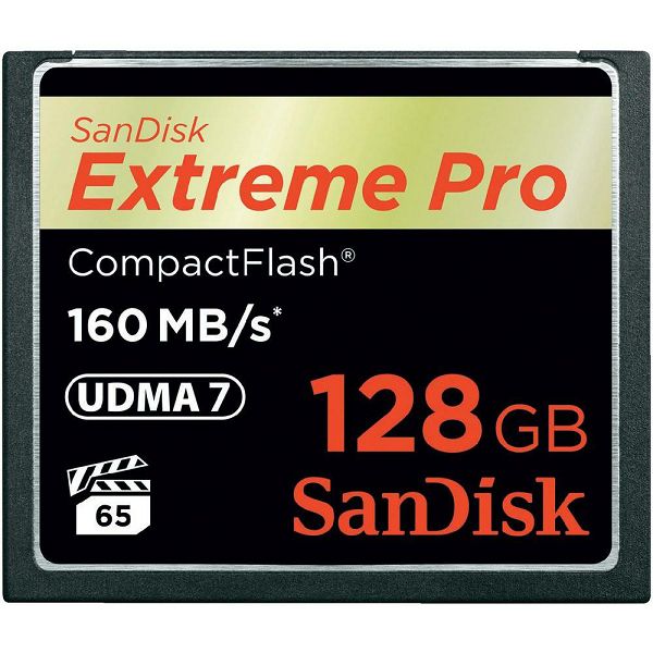 SanDisk Extreme Pro CF 160MB/s 128 GB VPG 65, UDMA 7, SDCFXPS-128G-X46
