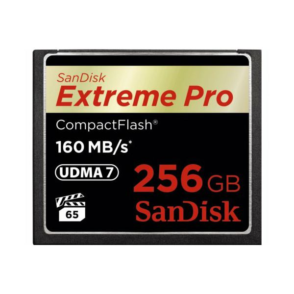 SanDisk Extreme Pro CF 160MB/s 256 GB VPG 65, UDMA 7, SDCFXPS-256G-X46