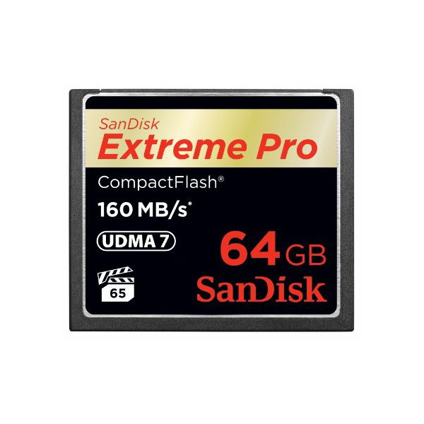 SanDisk Extreme Pro CF 160MB/s 64 GB VPG 65, UDMA 7, SDCFXPS-064G-X46